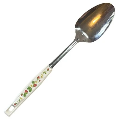 Vintage Plastic Ekco Strawberry Mcm kitchen utensil spoon Japan made - Image 1 of 4