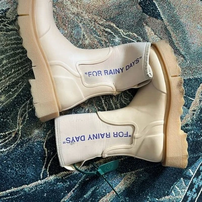 Botas de invierno rosa para mujer Off-White Virgil talla 37 EE. UU. 7 diseñador "para días de lluvia" Foto 1 de 4