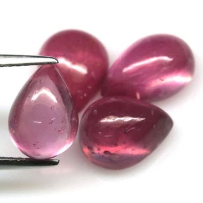 16.61 CT. 4Pcs Heated Red Ruby Madagascar Pear Cabochon - Image 1 of 4