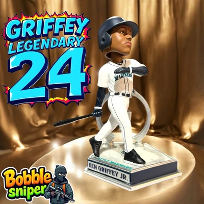 KEN GRIFFEY JR Seattle Mariners "Legendary Number 24" MLB #144 Bobblehead - Image 1 of 4