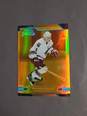 2003-04 Bowman Chrome Draft Matthew Spiller Gold Refractor #33/50 Rookie RC - Image 1 of 3