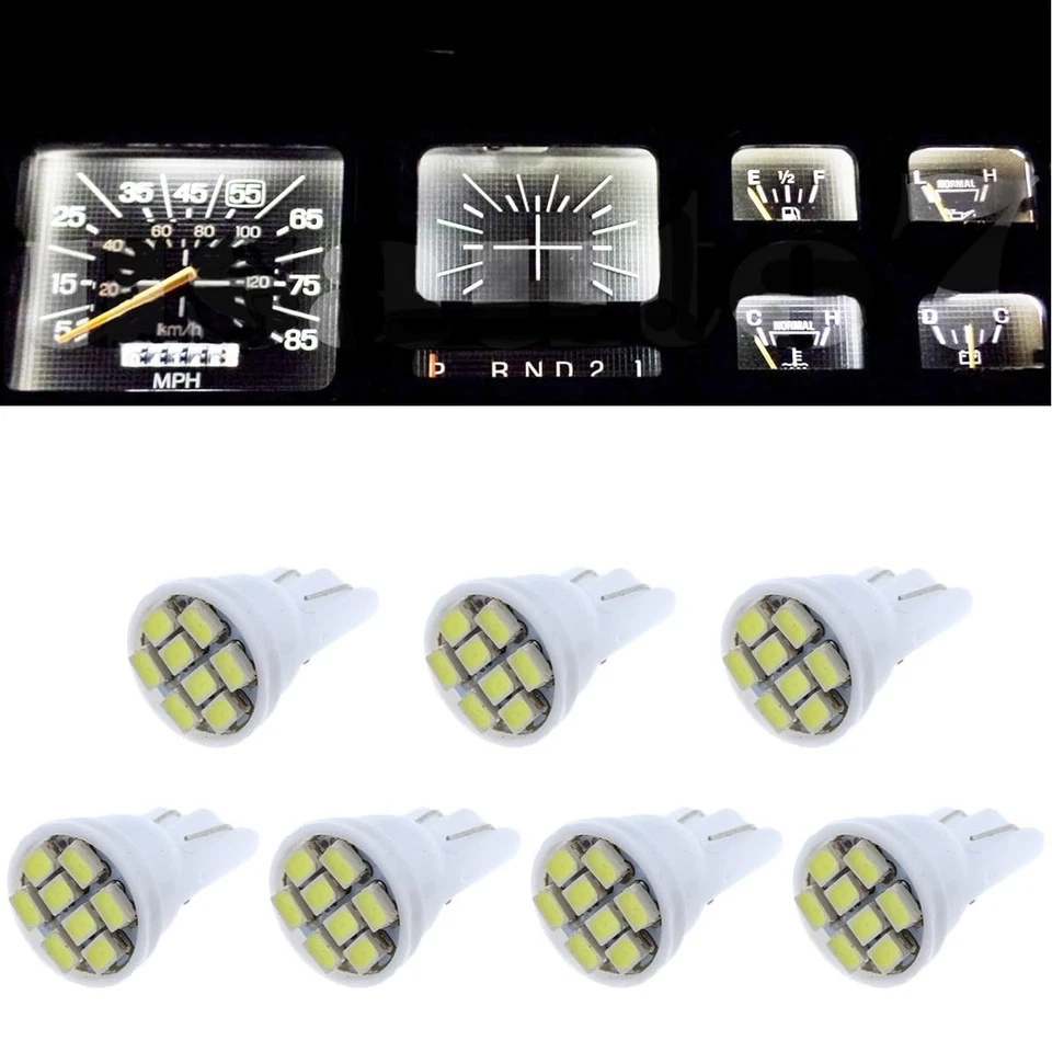 7X T10 Bombilla LED Blanco Frío Salpicadero Luces para Ford F150 F250 F350 Bronco Foto 1 de 4