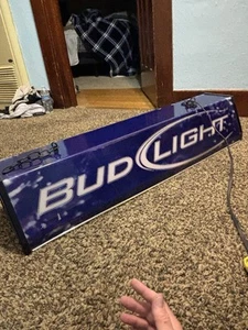 2009 Bud Light Beer Pool Table Over Head Hanging Light Bar Light 38” 1048514 - Picture 1 of 19