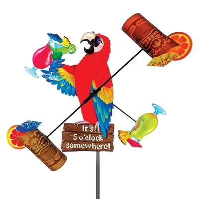 Whirligig Spinner Island Parrot 18" - Diseño temático de aves tropicales, resistente al clima... Foto 1 de 4