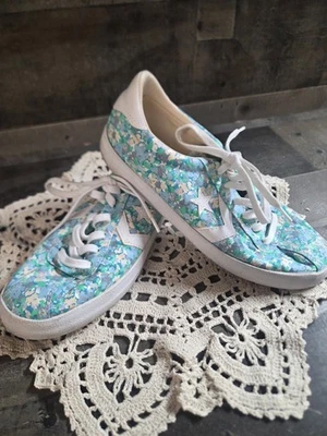 Converse Womens Breakpoint Ox Floral Sneakers Shoes Blue Green Size 7 - Image 1 of 4