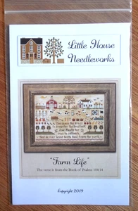 NEW Little House Needleworks Cross Stitch Pattern Chart "Farm Life" Religious - Picture 1 of 3