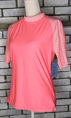 ☆ Nuevo con etiquetas Top de natación Old Navy para mujer manga corta cuello falso talla grande multicolor Foto 1 de 4