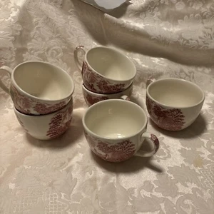 6 Coppe Wedgwood Made in England ROMANTICA INGLAND Rosa Chiesa della Santissima Trinità - Foto 1 di 8