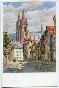 Künstler-AK Marburg /Lahn Am roten Graben, sign. K. Lindegreen 20er - Picture 1 of 1