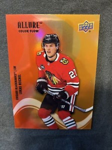 22-23 UD Allure Hockey Rookie Color Flow Red-Orange SF-44 Lukas Reichel