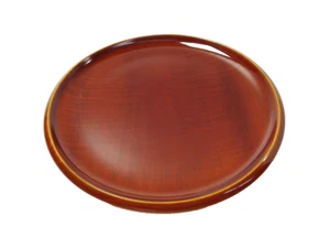 Japanese antique vintage Shunkei lacquer wood round Kashiki snack plate chacha - Picture 1 of 7