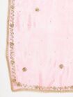 Women Silk Latest Pink &Gold-Toned Ethnic Motifs Taping Border Embroider Dupatta