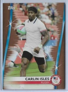 Tarjeta de bronce Topps 2020 Olympics Carlin Isles #5 ~ EE. UU. RUGBY 2021 ~ QTY - Imagen 1 de 2