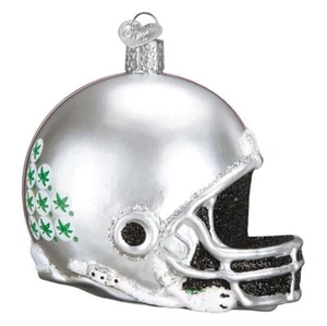 Ohio State Buckeyes Glass Christmas Ornament - Football Helmet - Picture 1 of 1
