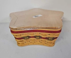 Longaberger Red Hostess Shining Star Basket Combo w/ Lid, 2 Protectors, Liner - Picture 1 of 11