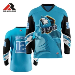 Maglia sportiva personalizzata per uomo donna - squali - hockey jersey - Foto 1 di 6