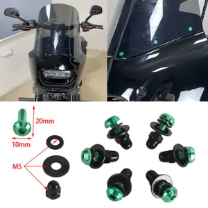 6 piezas pernos de tornillo de carenado delantero verde T25 para modelos Harley Club Stype - Imagen 1 de 9