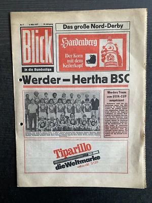 BL 76/77 SV Werder Bremen - Hertha BSC, 05.03.1977 - Mannschaftsfoto hertha bsc - Bild 1 von 4