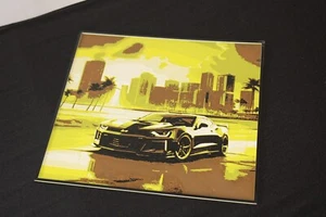 Chevy Camaro Textured Picture, 8.5in x 9.5in, multi-color - Picture 1 of 1