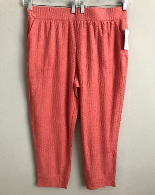 Pantalones de tela de felpa texturizada LOGO Lounge de Lori Goldstein - Rosa (talla L) a598812 - Foto 1 de 4