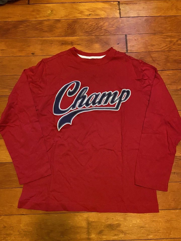 Crazy 8 Red Champ Long Sleeve Tee Shirt Top Boys L 10-12 NEW NWT - Image 1 of 1