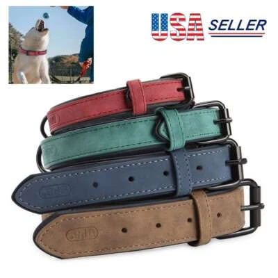 Collar de salida para mascotas de cuero PU suave collar para perro pequeño mediano grande collar para mascotas cachorro Foto 1 de 4