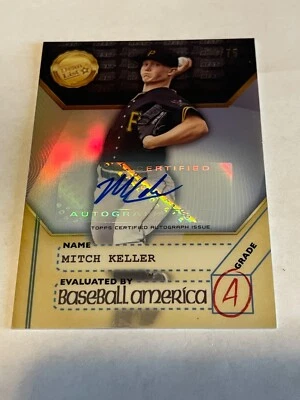 2017 Bowman's Best Baseball America Dean's List Auto Mitch Keller BADL-MK 24/75! - Image 1 of 2