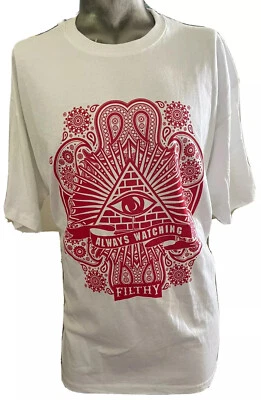 Always Watching 3rd Eye Filthy Dripped White Short Sleeve Tee Shirt New X-Large - Image 1 of 2
