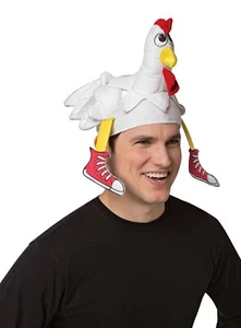 Animal Plush Chicken Hat Statement Funny Hat Costume Accessory - Picture 1 of 1