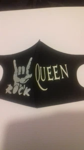 Rock music Queen Black Adult washable reusable face mask Dust - Picture 1 of 3