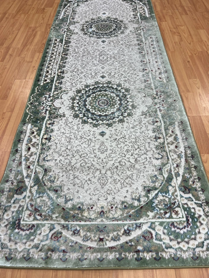 2'8" x 7'6" Golden Rugs Turkish Floor Runner Oriental Rug - Kash an Collection - Image 1 of 4