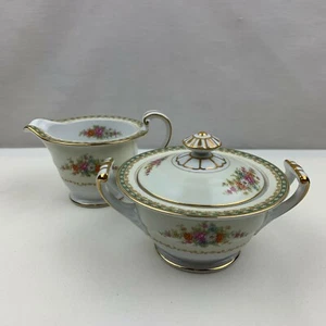 Noritake Occupied Japan Noreen Creamer & Covered Sugar Bowl - Flawless - Picture 1 of 7