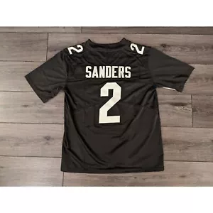 Shedeur Sanders #2 Colorado Buffaloes Pac 12 Black Football Jersey Medium - Picture 1 of 2
