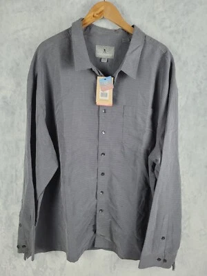 NWT Royal Robbins Desert Pucker Dry Button Up Shirt Men Sz 4XL Gray Check *Read - Image 1 of 4