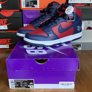 2022 Nike SB Dunk High x Supreme By Any Means "NAVY RED/SPIDER-MAN" US Mens 8 - Picture 1 of 7