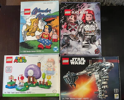LEGO SDCC Bundle: 77904 77905 77906 77907 - Star Wars Black Widow Mario Wonder W - Image 1 of 4