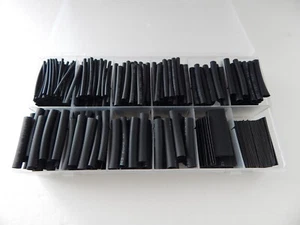 Relación universal de envoltura de tubo retráctil térmico 2:1 cable eléctrico negro 532 piezas - Imagen 1 de 6