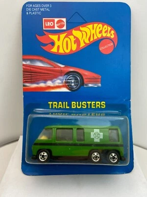 Hot Wheels LEO INDIA GMC MOTORHOME GREEN WITH WHITE CROSS - Image 1 of 4