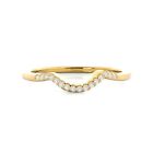 Round Cut Moissanite Half Eternity Wedding Ring In 18K Solid Yellow Gold