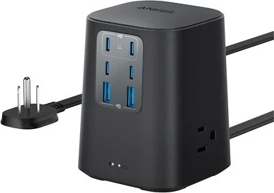 Anker 9-in-1 Charging Station 100W USB C Power Strip 300J Surge Protector, 5ft - Image 1 of 4