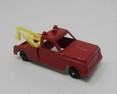 Camión de remolque Midgetoy diecast vintage rojo con gancho de plástico amarillo EE. UU. Foto 1 de 4