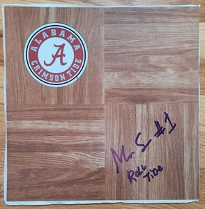 Logotipo autografiado autografiado por Mark Sears Alabama Crimson Tide 12x12 🔥 - Imagen 1 de 3