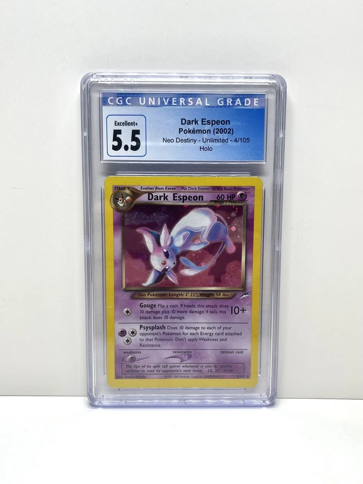 Pokémon TCG 2002 Neo Destiny Dark Espeon  #4/105 Unlimited CGC 6.5 - Image 1 of 2