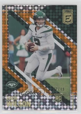 2021 Panini Chronicles Elite Update Orange /49 Zach Wilson #177 Rookie RC - Image 1 of 2