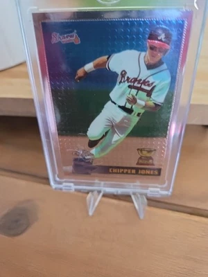 1996 Topps Chrome - Chipper Jones #52 Rookie Cup - Image 1 of 4