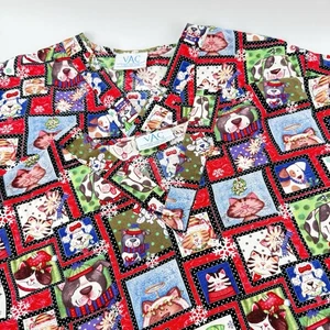 Set 2 VAC Veterinärbekleidung Weihnachten Peeling Tops klein Vintage Y2K Tiermotiv - Bild 1 von 7