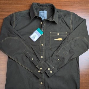 Rep Your Water Men's Freestone Flannel Pine Green LS - Size M - FREE SHIP! - Picture 1 of 6