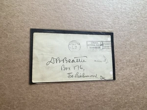 US EFO Stationery Envelope (E) +1922 Albino EFO +Richmond VA Pageant Slogan CXL - Picture 1 of 2