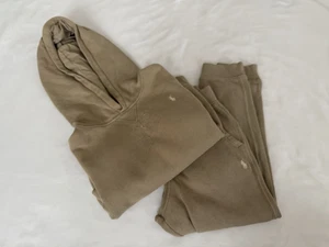 Polo Ralph Lauren Tan felpa con cappuccio e jogger set taglia 7 - Foto 1 di 16