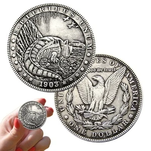 Antik USA Silber Selten Sammlerstück Halb Alt Vintage Amerikanisch Historisch - Bild 1 von 8